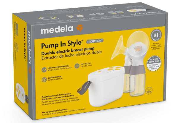 Medela Pump in Style with MaxFlow insurance set packaging